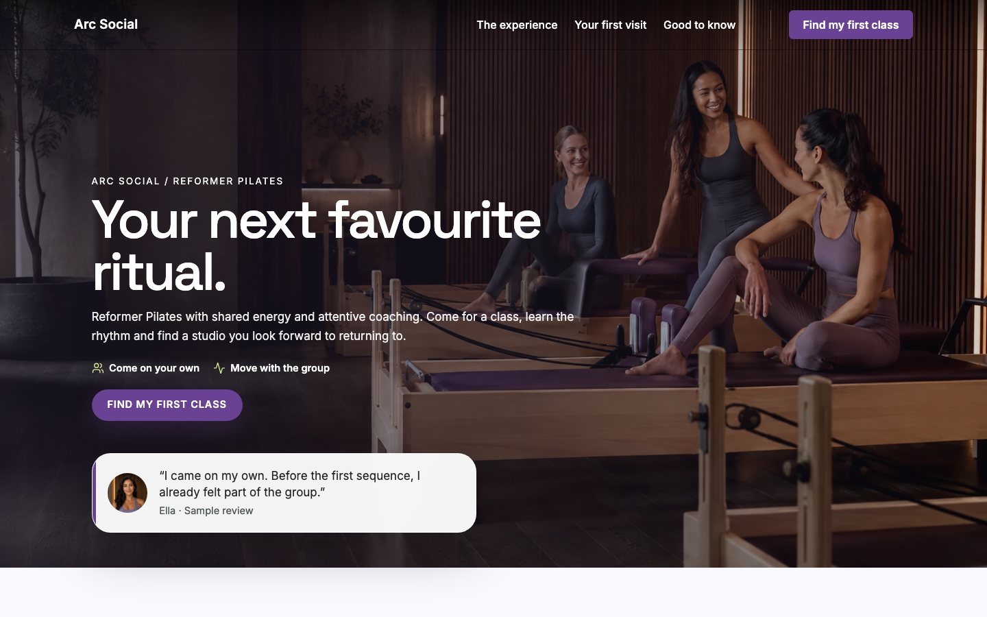 Arc Social - Studio website template