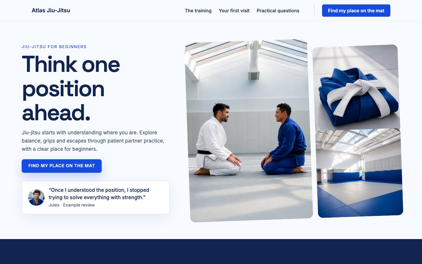 Atlas Jiu-Jitsu - Martial arts website template