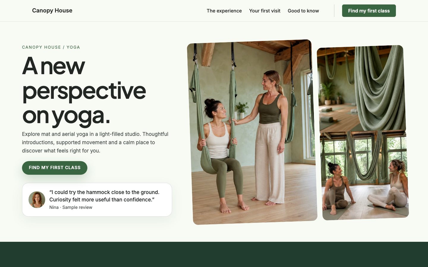 Canopy House - Studio website template