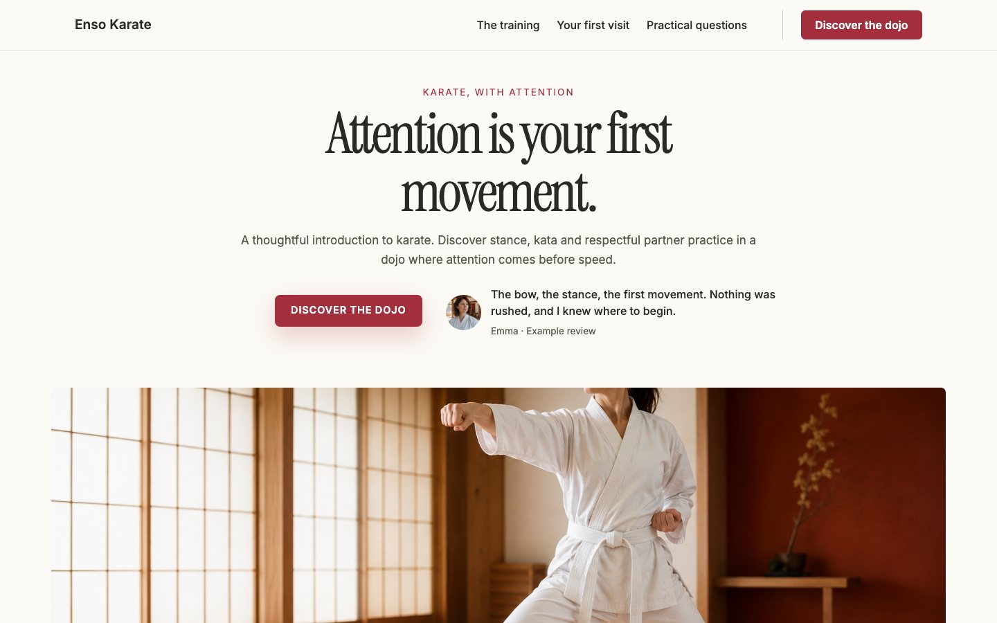 Enso Karate - Martial arts website template
