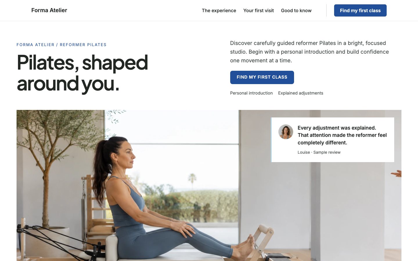 Forma Atelier - Studio website template