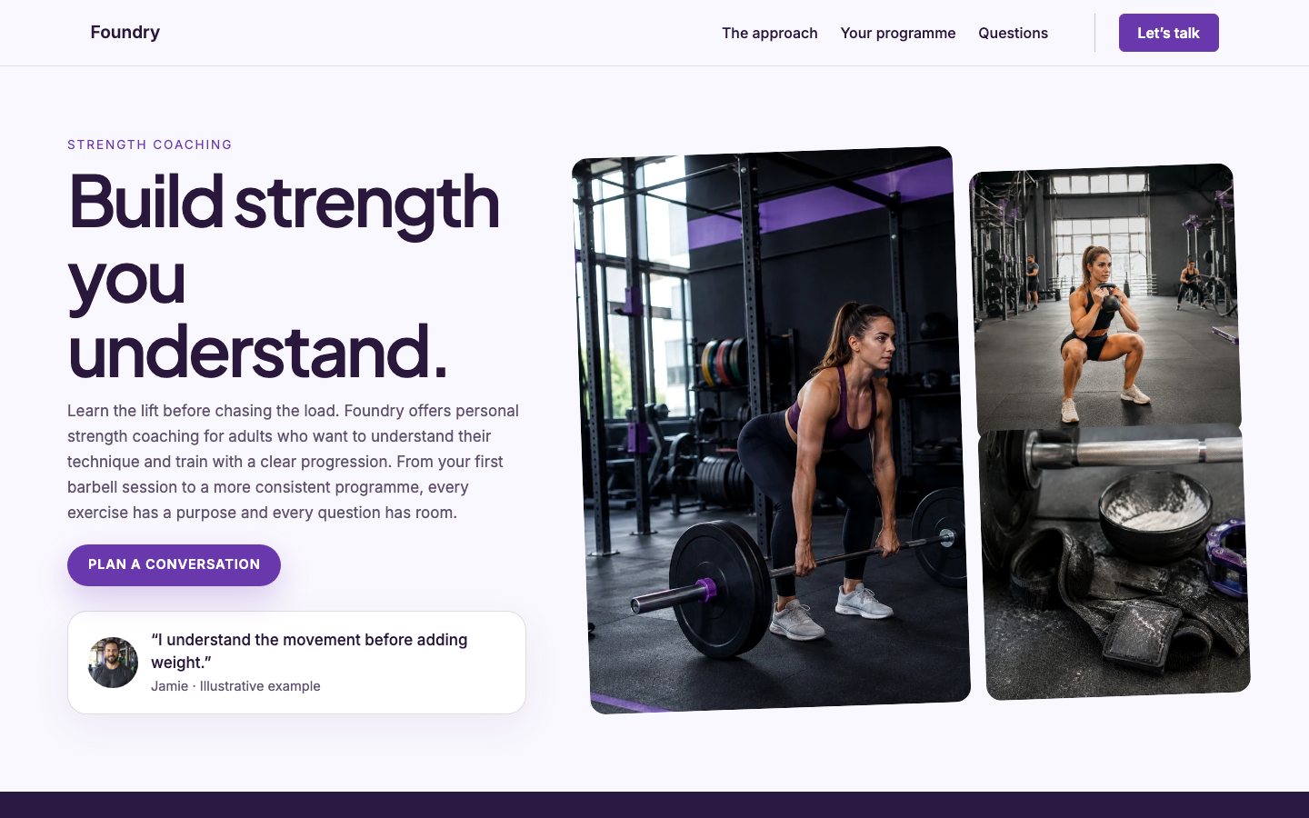 Foundry - Coaching website template