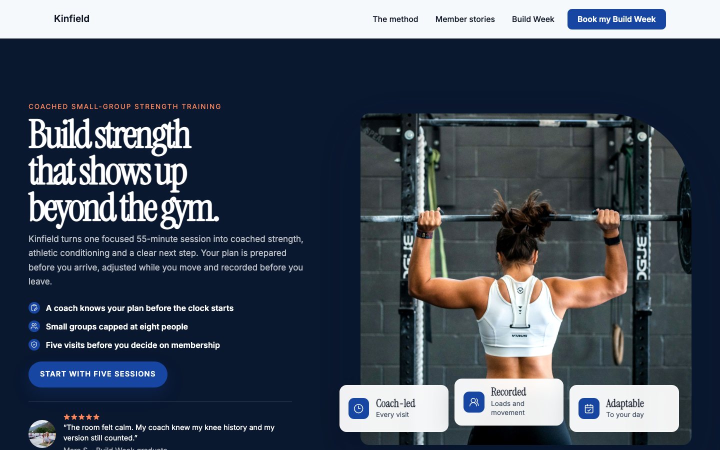 Kinfield - Gym website template