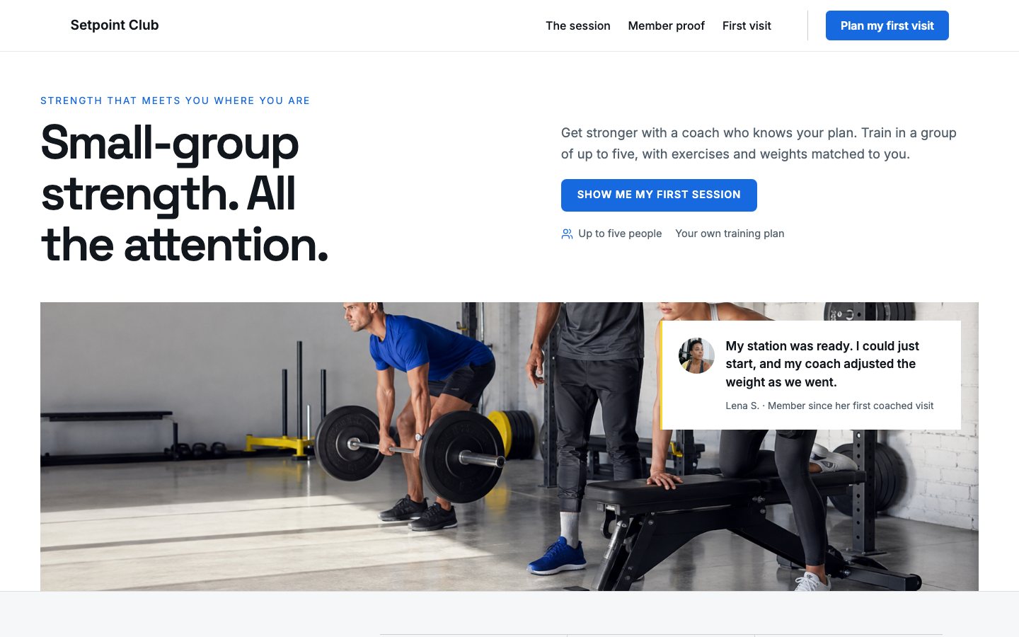 Setpoint Club - Gym website template