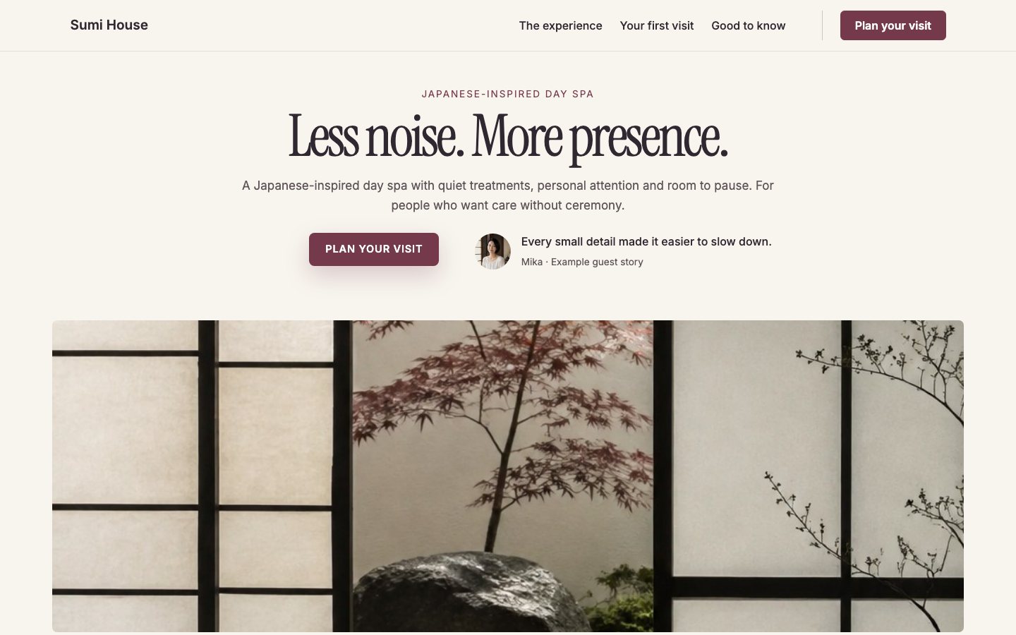 Sumi House - Wellness website template