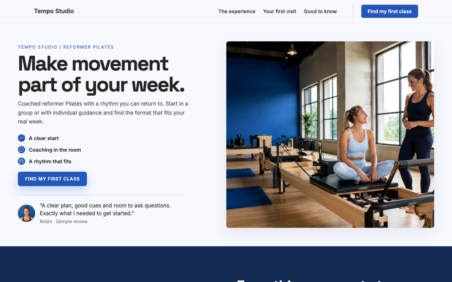 Tempo Studio - Studio website template