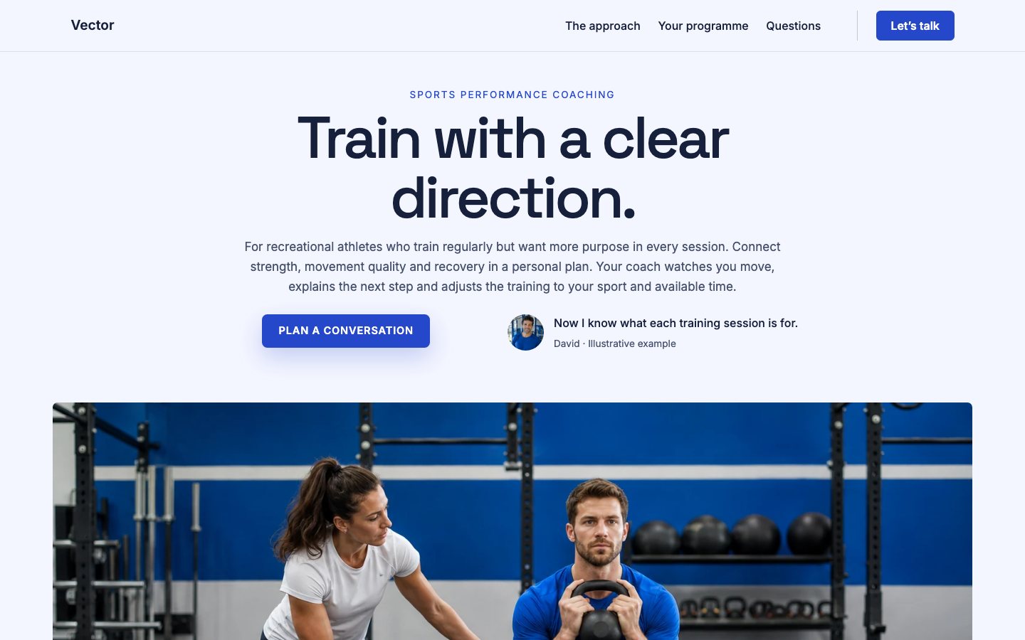 Vector - Coaching website template
